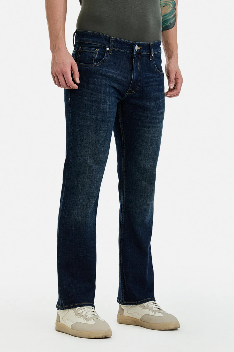SNITCH blue Bootcut Stretch Washed Jeans for Men | Best Price UAE